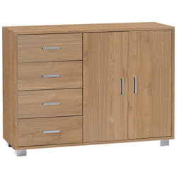 Sarmog - Madia Credenza Noce Mobile 2 Ante 4 Cassetti Contenitore Basso Salone
