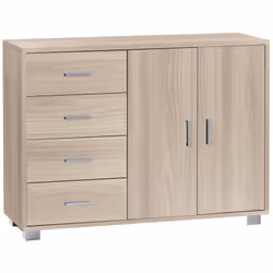 Mobile madia contenitore colore olmo chiaro a 2 ante battenti e 4 cassetti. Dimensione ingombro 116x41x86 cm Credenza in legn ...