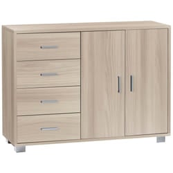 Sarmog - Madia Olmo Credenza Bassa Mobile 2 Ante 4 Cassetti Contenitore Salone