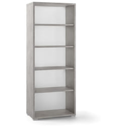 Mobile Libreria 70 Grigia 5 Ripiani a Giorno da Ufficio Scaffale Bambini Moderna