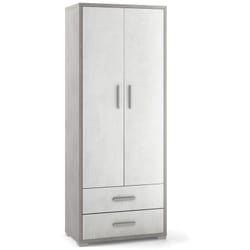 Armadio 2 Ante con Cassetti Ossido Grigio Ripiani Ufficio Mobile Porta Documenti
