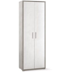 Armadio 2 Ante Alto 200 Grigio Ossido Multiuso Ufficio Mobile Camera Cameretta