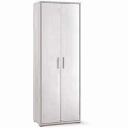 Armadio a 2 ante battenti stile moderno colore ossido bianco realizzata in legno melaminico. Misura 71x41x199 cm. Mobile con ...