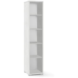 Mobile Libreria 40 a Colonna 200 Ossido Bianco 5 Ripiani Giorno da Ufficio Slim