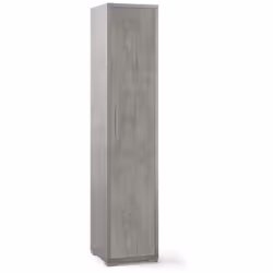 Armadio a 1 anta battente stile moderno struttura color grigio cemento beton realizzato in legno melaminico. Misura 39x41x199 ...