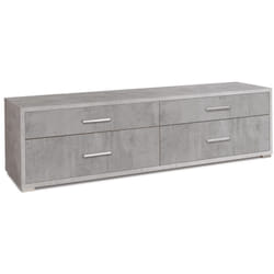 Mobile Moderno Porta tv 180 4 Cassetti Cemento Credenza Cassettiera Soggiorno
