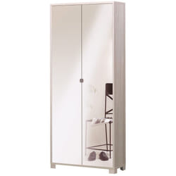 Armadio 2 Ante Slim Mobile con Specchio 190 Alto Olmo Ripiani Ingresso Scarpiera