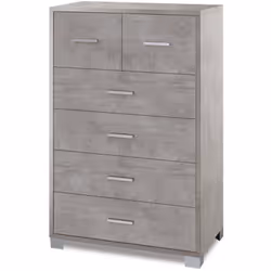 Settimino mobile alto cassettiera in legno truciolare nobilitato, struttura colore grigio cemento. Como con 4 + 2 cassetti mi ...