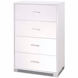 Mobile cassettiera in legno di colore bianco fiammato venato. Como con 4 cassetti misura 70x41x112 cm. Cassettiera dal design ...