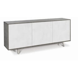 Mobile Madia 3 Ante Armadio Bianco Cemento Contenitore Soggiorno Credenza