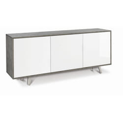 Madia Bianco Lucido Armadio 3 Ante Credenza Contenitore Buffet Soggiorno