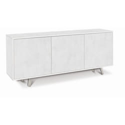 Sarmog - Armadio Bianco Nero Madia 3 Ante Contenitore Buffet Soggiorno Credenza