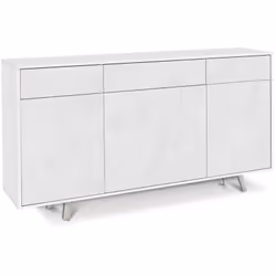 Mobile madia contenitore struttura ossido bianco a 3 ante battenti e 3 cassetti. Dimensioni ingombro 164x41x92 cm Credenza mo ...