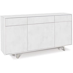 Credenza Madia 3 Ante 3 Cassetti Bianco Mobile Contenitore da Soggiorno
