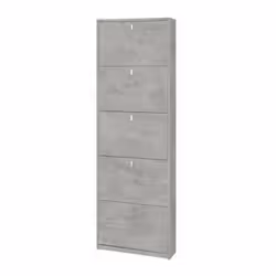 Scarpiera slim cinque ante Beton Cemento 63x18x h190 cm Specifiche Scarpiera in MDF Colore Beton Cement Cinque ante Prodotto ...