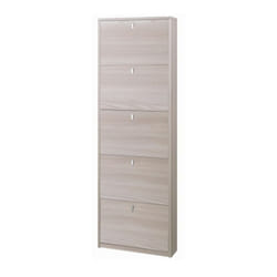 Scarpiera slim cinque ante Olmo Chiaro 63x18x h190 cm