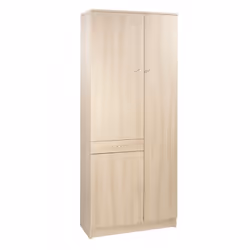 Armadio multiuso tre ante un cassetto Olmo Chiaro 77x34x h183 cm Specifiche Armadio multiuso basso Colore Olmo Chiaro Tre ant ...