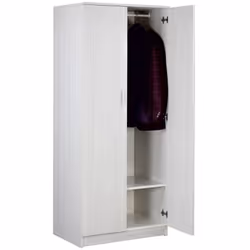Armadio multiuso alto a 2 ante battenti con asta appendiabiti, stile moderno colore eucalipto. Misura 77x52x182.3 cm. Mobile ...