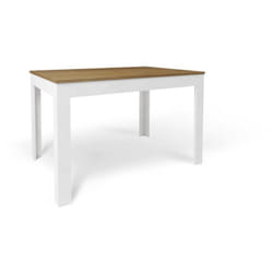 Tavolo da cucina Pieghevole 80x120 cm estensibile a 80x170Cm Noce/Bianco - Sarmog