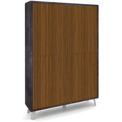 Sarmog - Mobile Soggiorno 4 Ante 108x41x161 cm Rovere e Nero
