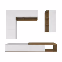 Trasforma il tuo soggiorno con questo mobile TV moderno dalla struttura imponente ed elegante. Con dimensioni di 282x200 cm, ...