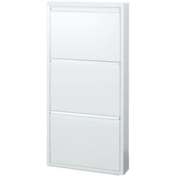 Scarpiera in ferro 3 ante bianco cm. 50X14X104