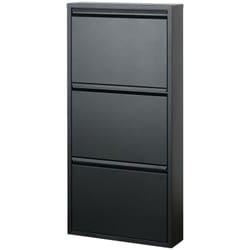 Scarpiera In Ferro 3 Ante Nero Cm. 50x14x104