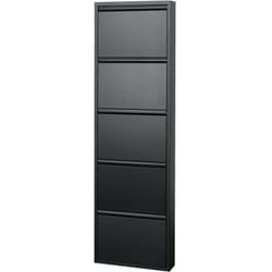 Scarpiera in ferro 5 ante nera CM.50X14X168