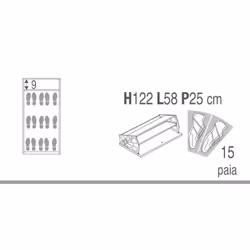 Scarpiera slim salvaspazio tre ante un cassetto Bianco Cenere 63x29x h127 cm - Vista aggiuntiva 3