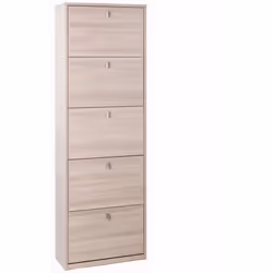 Scarpiera olmo con 5 ante, 63x29x190 cm.Scarpiera salvaspazio, con cinque pratiche ante a ribalta, per tenere le tue scarpe s ...