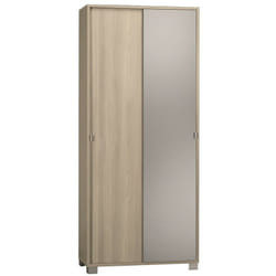 Kit armadio 2 ante scorrevoli con 1 specchio h190 l82 p41 cm finitura olmo chiaro sarmog798spk - Sarmog