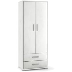 Mobile 2 ante e 2 cassetti ossido bianco, 71x41x182 cm