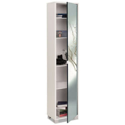 Kit mobile colonna con specchio h190Xl43X29cm 4 ripiani bianco 744spk Sarmog