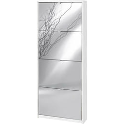 Kit scarpiera 4 ante con ribalta e specchio frontale h154 l63 p18 cm finitura bianco ossido Sarmog sk554spk Sarmog