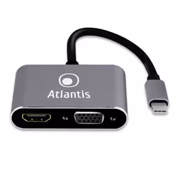 Atlantis Land A04-TC_HD+V+PD, USB 3.2 Gen 1 (3.1 Gen 1) Type-C, Grigio, HDMI, USB 3.2 Gen 1 (3.1 Gen 1) Type-A, USB 3.2 Gen 1 ...