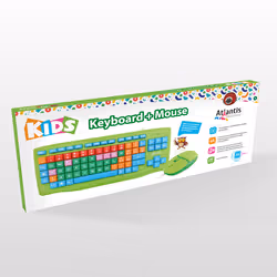 Atlantis Land E13-K606-IT tastiera Mouse incluso Casa USB QWERTY Italiano Verde - Vista aggiuntiva 4