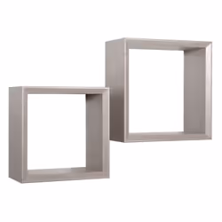 Mensole a cubo da parete Set di 2 pz componibile colore Rovere grigio nuovo mod. Ginevra