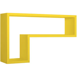 Mensola parete rettangolare giallo scaffale salotto soggiorno camera Lettera