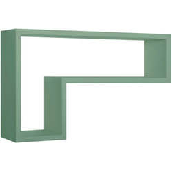 Mensola parete rettangolare verde acqua scaffale salotto soggiorno camera Lettera