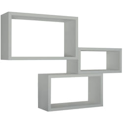 Set 3 mensole rettangolari parete grigio scaffale salotto soggiorno camera Trittico