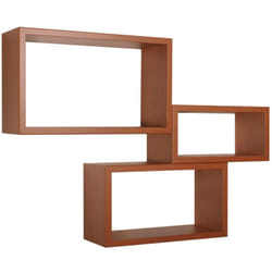 Set 3 mensole rettangolari parete ciliegio scaffale salotto soggiorno camera Trittico
