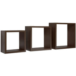 Set 3 cubi mensole parete marrone scaffale salotto soggiorno camera Incubo