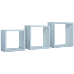 Set 3 cubi mensole parete azzurro scaffale salotto soggiorno camera Incubo