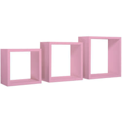 Set 3 cubi mensole parete rosa scaffale salotto soggiorno camera Incubo