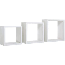 Set 3 cubi mensole parete rovere sbiancato scaffale salotto soggiorno camera Incubo