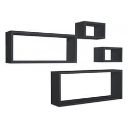 Set 4 Cubi Merlino Nero 75x30, 60x25 e 2 cubi da 25x15 Sanitec