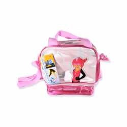Cestino portapranzo o lunch box, SWALL TAYLOR GIRLS in tela, con doppia cerniera, manico da passeggio e tracolla regolabile, ...
