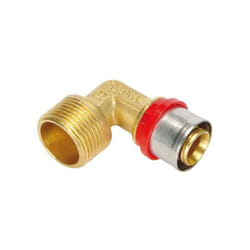 Tiemme - Raccordo curvo maschio a pressare per tubo multistrato modello cobrapress 1/2' ø16x2