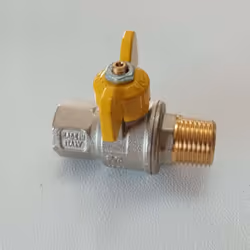 Serie Tornado Valvola a sfera per gas a passaggio standard TORNADO Maschio / Femmina ISO 7 EN 10266 Con leva farfalla gialla