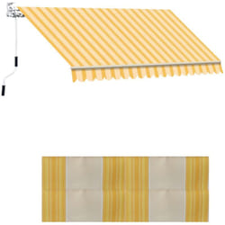 Sangiorgio - Tenda da Sole Riga Gialla 400x300 Bracci Retrattili a Barra Quadra